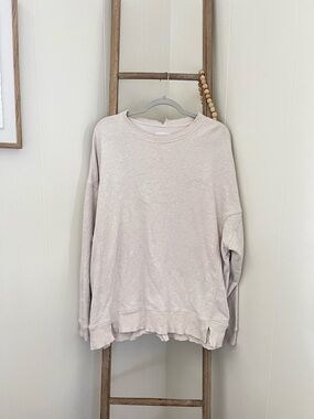 aerie light beige/cream oversized sweater